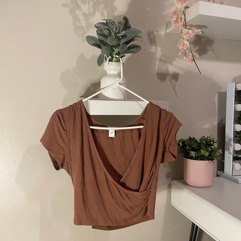 Brown Cross Over Top | Bozzolo